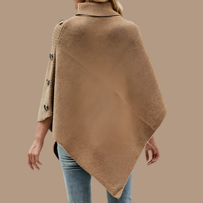 Poncho divin avec boutons tricotés, 7 couleurs, TAILLE UNIQUE GRAND