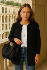 Lander wool knit cardigan, 6 colors, sizes (36-50)