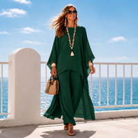 Conjunto camisa +pantalón cintura elástica Francia , 4 estampados tallas(36-50) vídeo