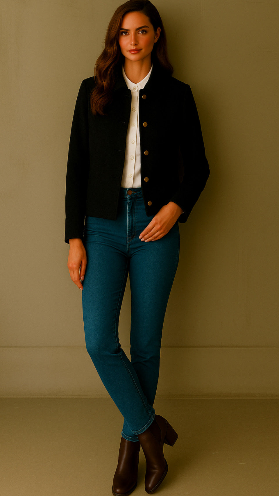 Chaqueta London punto de lana , 3 colores tallas (36-48)