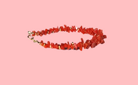 Collar Formentera Coral Rojo