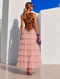 Falda Lisboa Tul suave con forro, 4 colores, tallas única 64cm a 110cm cintura elástica