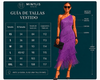 Vestido MYKONOS asimetríco flecos, 3 colores, tallas (36-46) vídeo