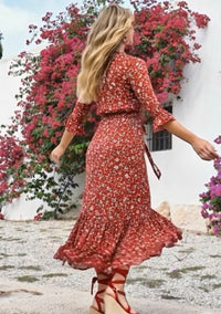 Tatiana dress in stretch chiffon and honeycomb smocking, sizes (36-48)