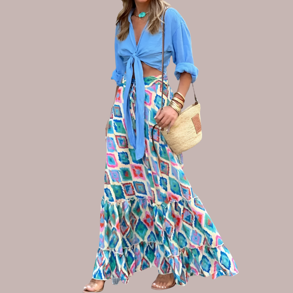 Faldas Happy largas elásticas, 3 estampados y tallas (36-50)