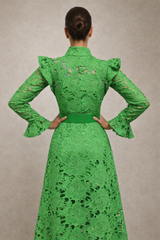 Kate embroidered and brocade dress with belt included, sizes (36-48) (video)