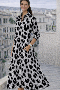 Vestido Loreto de algodón camisero, 3 estampado, tallas (36-52)