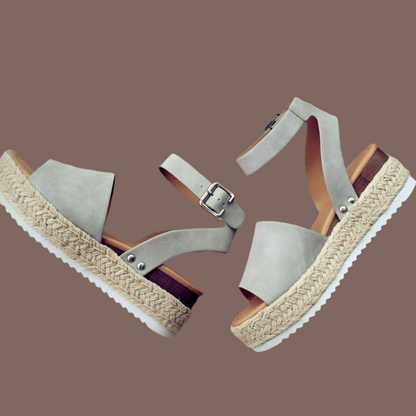 Bolivia suede wedge sandals, 8 colors, Made in Spain