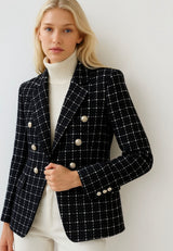 Blazer Claire Lana cuadros,tallas (36-48) made in Italy