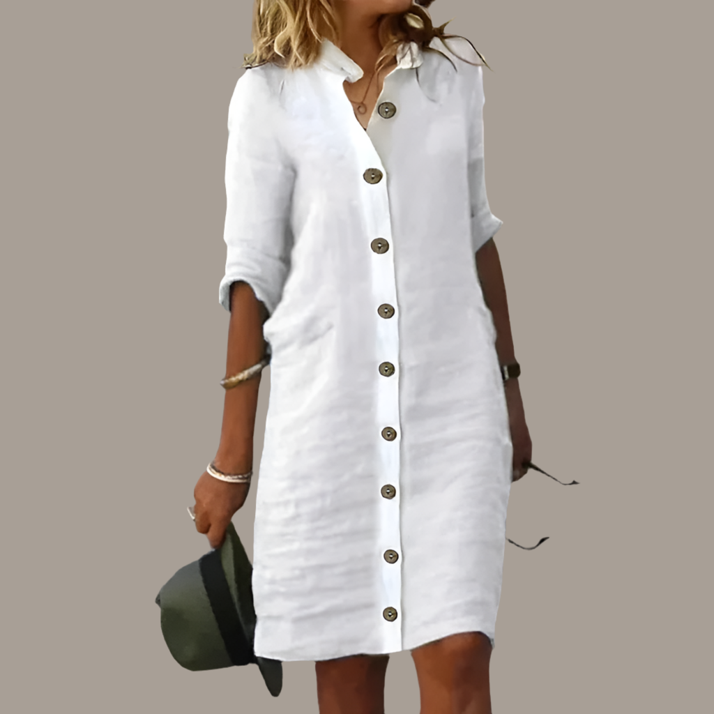 Jimmy dress, 6 sizes cotton linen shirt