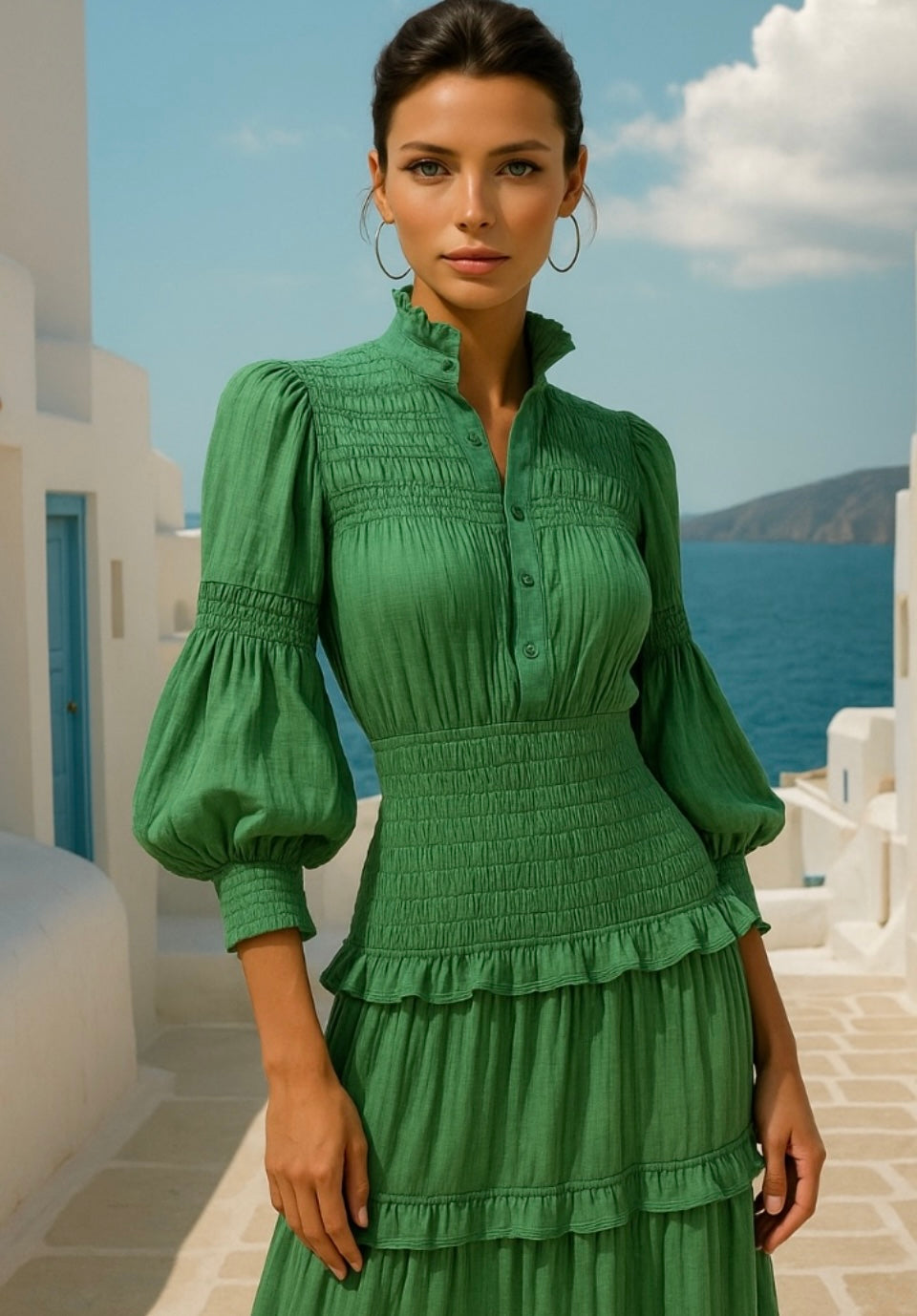 Mintlis mujer, algodón licra vestido Sofia, tallas (34-50)