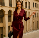 Dafne dress, satin cotton, 3 colors, sizes (36-48)