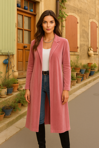 Levita Florence terciopelo con bolsillos, 5 colores tallas (36-46) made in India