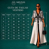 Vestido Chantalle estampado con botones y fajín, tallas (36-50) vídeo