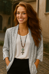 Veste à sequins MARY, 5 couleurs, 6 tailles