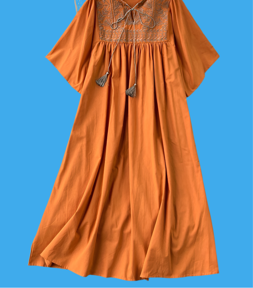 Vestido HABIBI de algodón bordado,4 colores