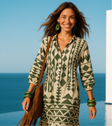 TOP SELLER Olivia viscosa camisero largo, 4 colores, tallas (36-52)