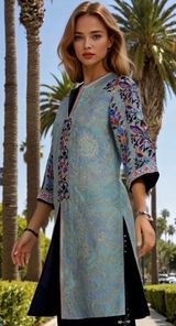 Casilda printed tunic, size (40-54) (video)
