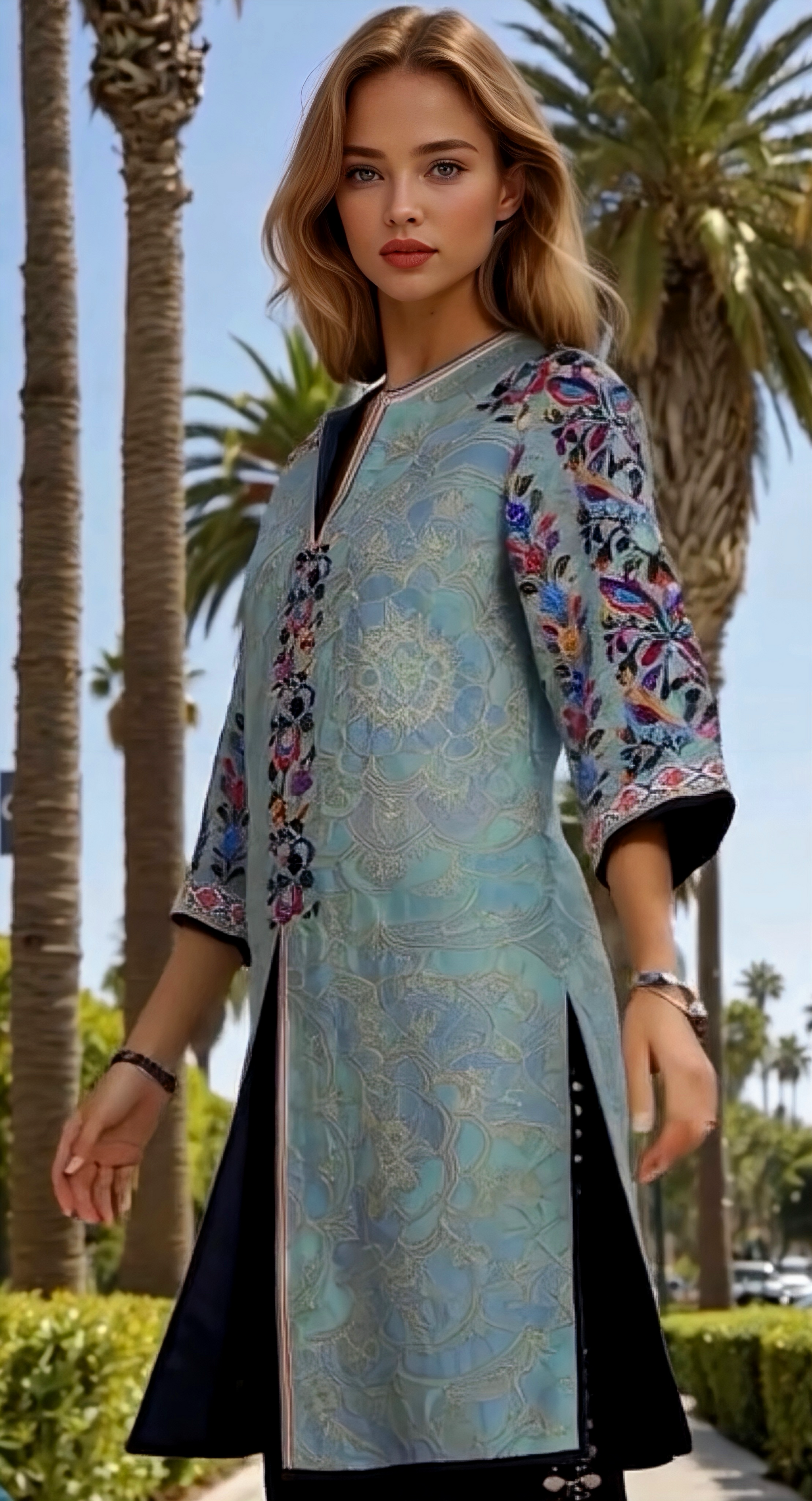 Casilda printed tunic, size (40-54) (video)