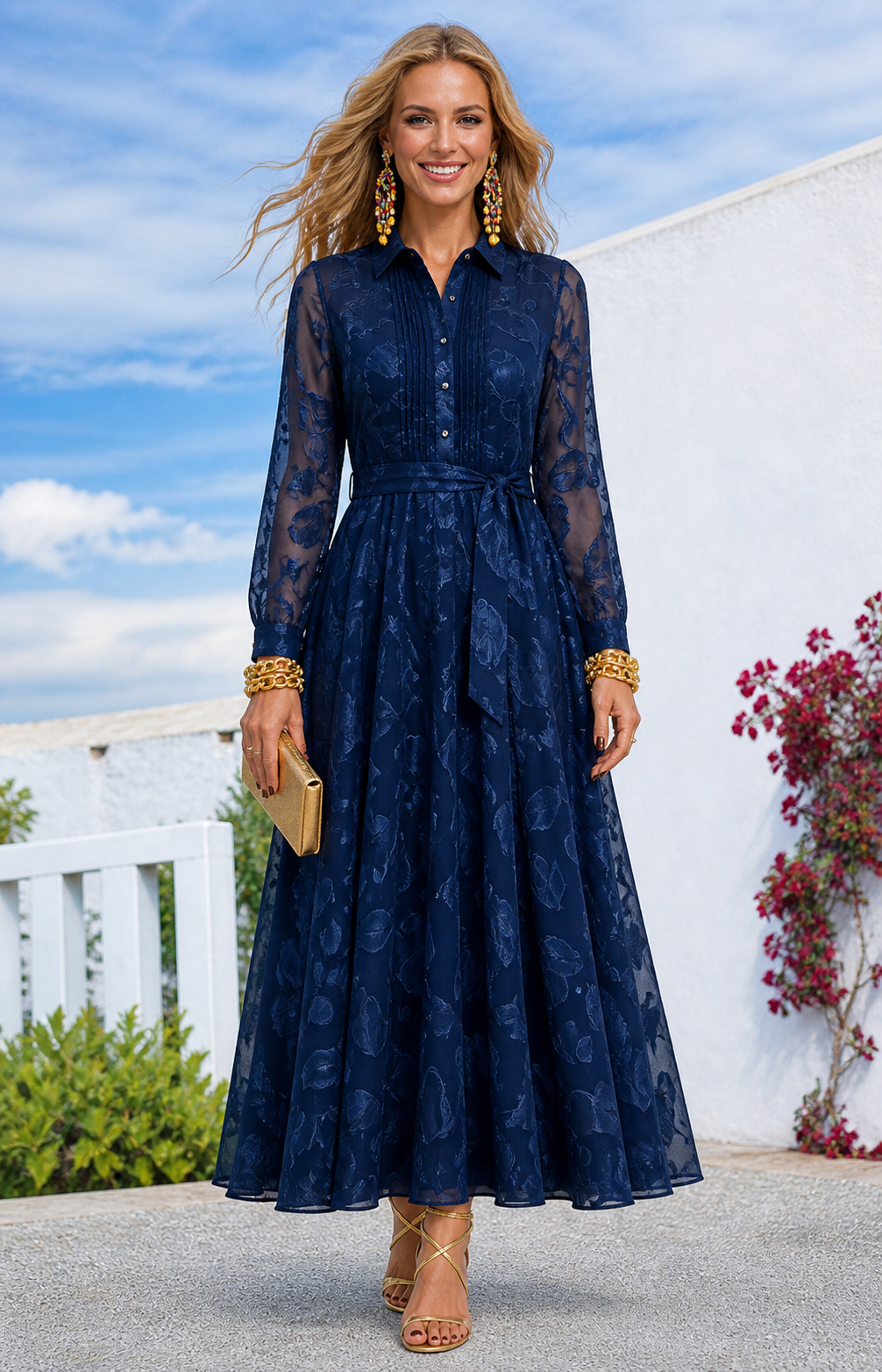 Marcia shirt dress, 2 colors, sizes (36-50) (video)