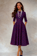 Vestido Anais de algodón y bolsillos incluido, 6 estampados, tallas (36-50)