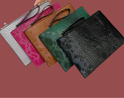 Mintlis women, Clutch snake, 6 colors includes wallet