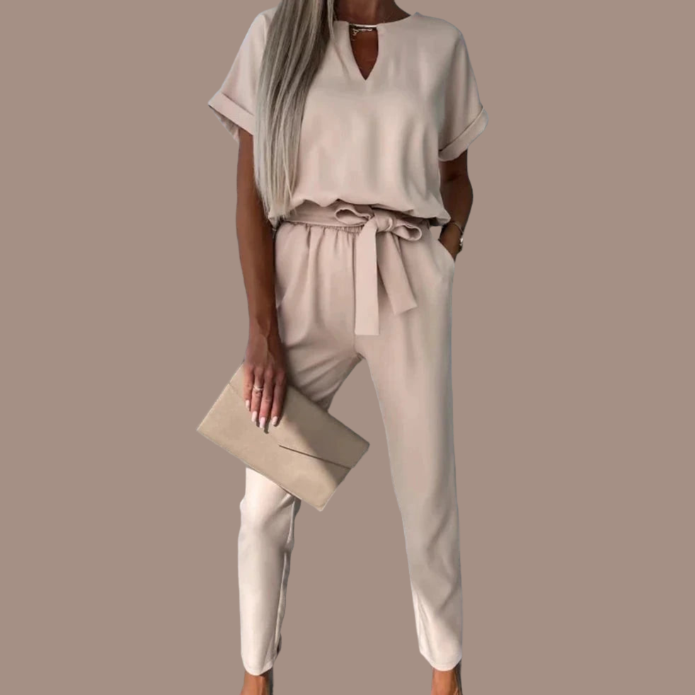 Candem jumpsuit with sash, 3 colors, 5 sizes