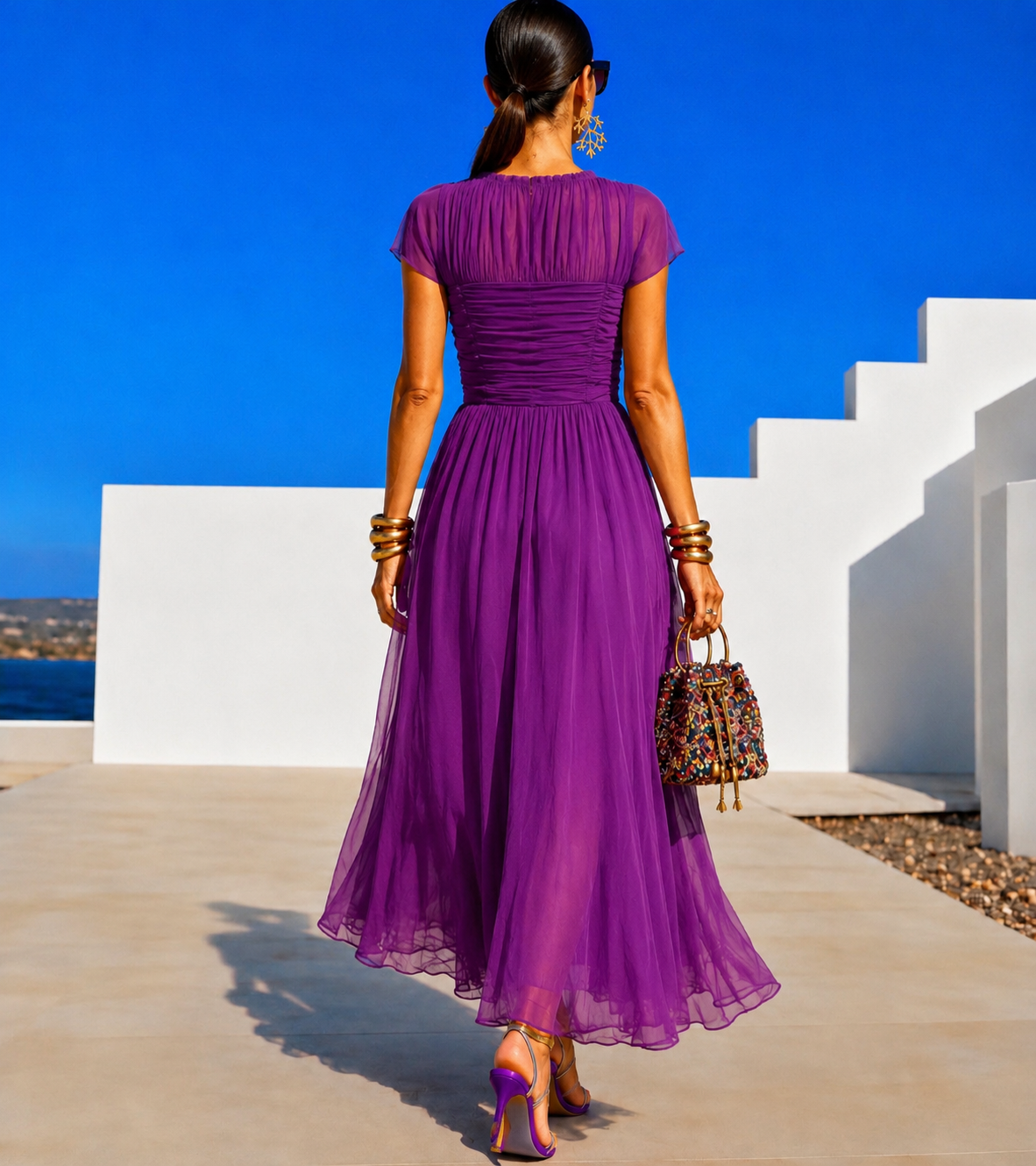 Vestido Quevedo de punto licra elastane pecho y cintura elastane, gasa, viscosa, 2 colores, tallas (34-48) vídeo