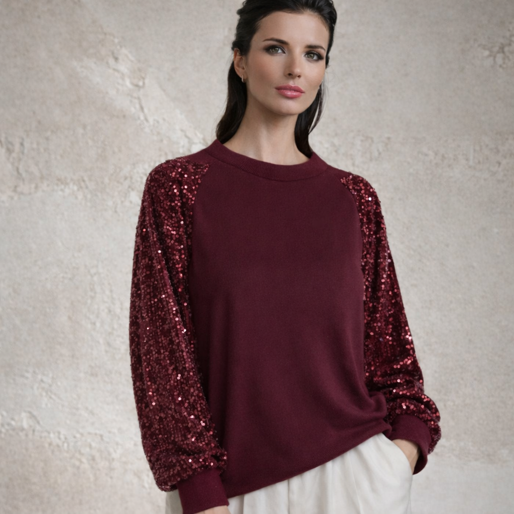 Sweater brillo, 3 colores, tallas (36-48)