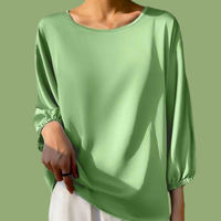 Tunica Gabriela satinada spandex con goma en las mangas , 4 colores,              8 TALLAS GRANDES