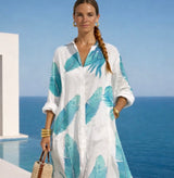 Vestido Cinderella camisero algodon, tallas (36-50)