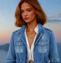 Mintlis mujer denim vaquero, chaqueta Roman, tallas (36-50)