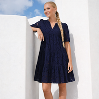 Vestido Santorini de algodón brocado, tallas (36-46)