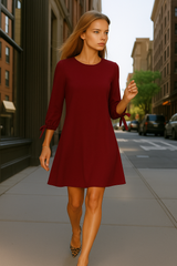 Vestido Katy de algodón licra, 3 colores, tallas (36-46)