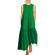 Monarch Flower asymmetrical dress, 3 colors, sizes (36-50)