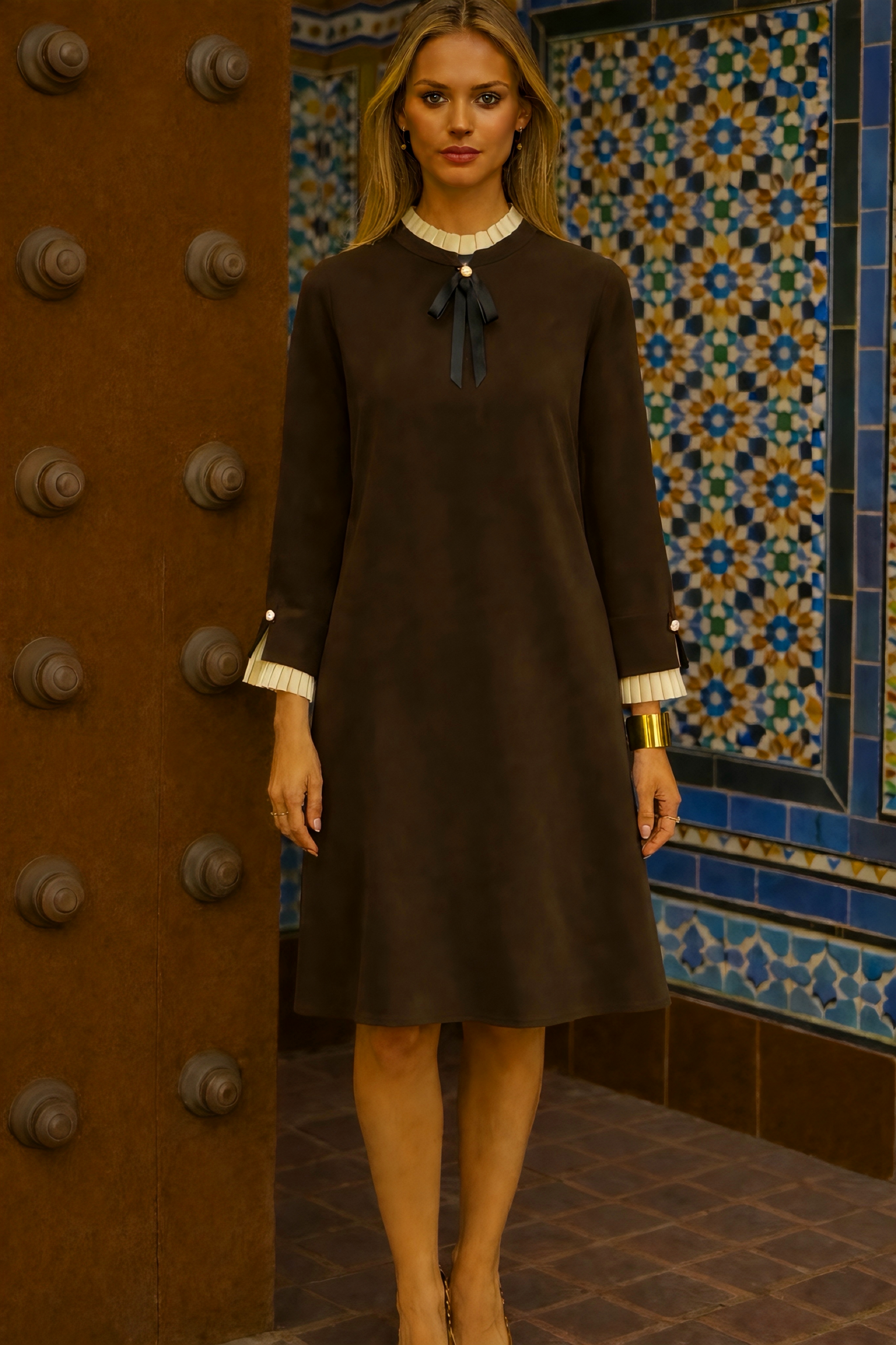 Vestido Lucia de Angelina y algodón licra tallas (36-50)