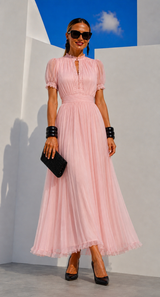 Vestido Lamberty chiffon elasticidad, 4 colores tallas (34-48) vídeo