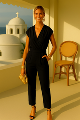 Geneva cotton lycra jumpsuit, 5 colors, sizes (36-46)