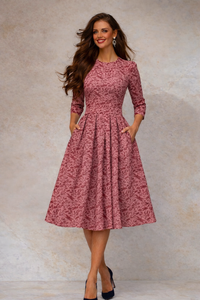 Vestido Anais de algodón y bolsillos incluido, 6 estampados, tallas (36-50)