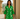 Vestido Donna verde, manga volante,tallas (36-50)