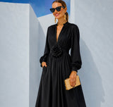 Chiffon Rose dress, 3 colors, sizes (36-46) video
