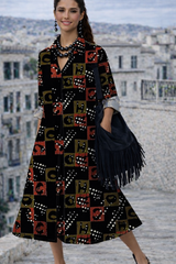 Vestido Loreto de algodón camisero, 3 estampado, tallas (36-52)