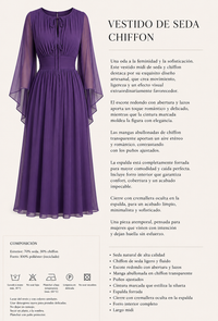 Vestido Mónaco chiffon, 2 colores, cintura elástica trasera, tallas (34-48) vídeo