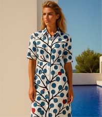 Fabiola shirt dress, 4 prints, sizes (36-50)