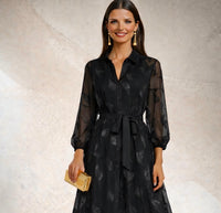 Vestido Night gasa patchwork forro, tallas (36-50) vídeo