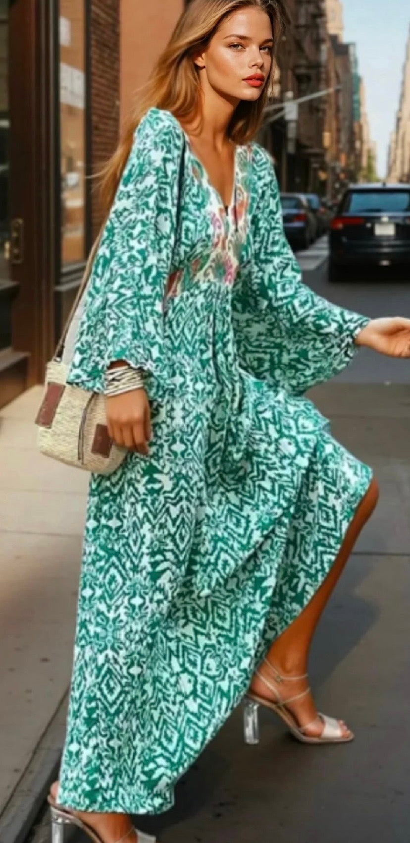 Mintlis mujer, algodón viscosa, vestido Karla, tallas (36-46)