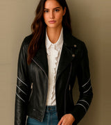 Biker Riviera en cuir synthétique, 2 coloris, 6 GRANDES TAILLES