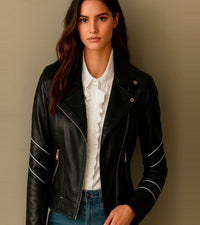 Biker Riviera en cuir synthétique, 2 coloris, 6 GRANDES TAILLES