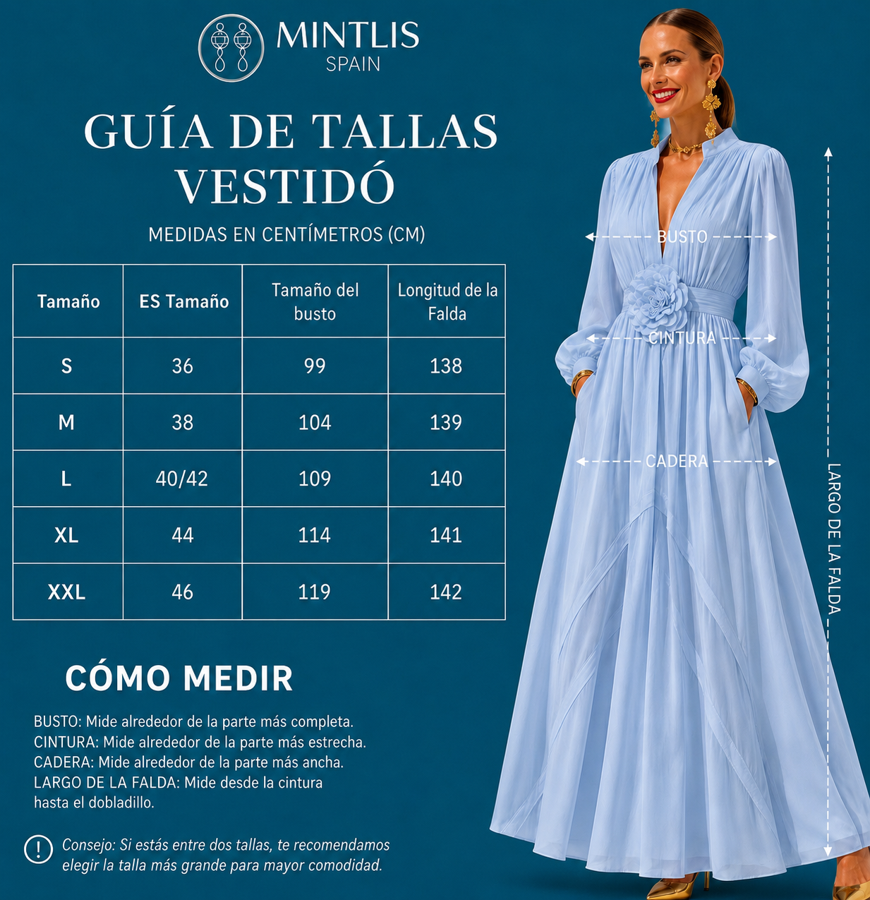 Vestido Rose chiffon gasa, 2 colores, tallas (36-46) vídeo