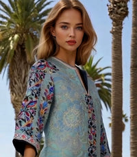Casilda printed tunic, size (40-54) (video)